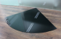 Preview: Viertelkreis 120x120cm Glas schwarz - Funkenschutzplatte Kaminbodenplatte Glasplatte Ofenunterlage Kaminplatte