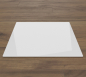 Preview: Quadrat 90x90cm Glas weiß - Funkenschutzplatte Kaminbodenplatte Glasplatte Ofenplatte