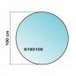 Preview: Kreis *Frosty* 100x100cm - Funkenschutzplatte Milchglas Kaminbodenplatte Glasplatte