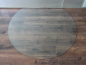 Preview: Kreisabschnitt 120x105cm - Funkenschutzplatte Kaminbodenplatte Glasplatte