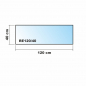 Preview: Rechteck *Frosty* 120x40cm - Kamin-Vorlegeplatte Milchglas Funkenschutzplatte Kaminbodenplatte Glasplatte