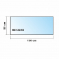 Preview: Rechteck *Frosty* 130x55cm - Kamin-Vorlegeplatte Milchglas Funkenschutzplatte Kaminbodenplatte Glasplatte