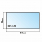 Preview: Rechteck *Frosty* 140x70cm - Kamin-Vorlegeplatte Milchglas Funkenschutzplatte Kaminbodenplatte Glasplatte