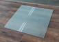 Preview: Saisonplatte Rechteck *Frosty* 70x40cm - Kamin-Vorlegeplatte Milchglas Funkenschutzplatte Kaminbodenplatte Glasplatte
