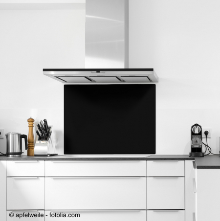 110x70cm Glas schwarz - Echtglas Küchenrückwand Spritzschutz Fliesenspiegel Glasplatte Rückwand
