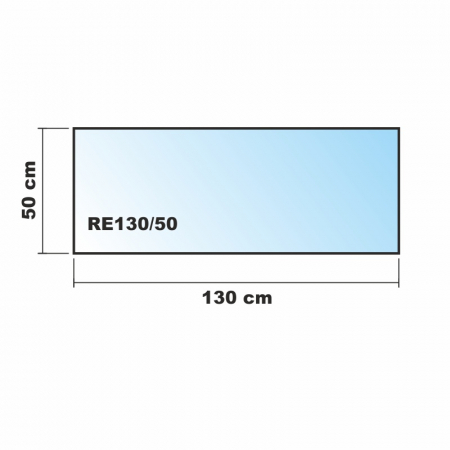 Preview: Saisonplatte Rechteck 130x50cm - Kamin-Vorlegeplatte Funkenschutzplatte Kaminbodenplatte Glasplatte
