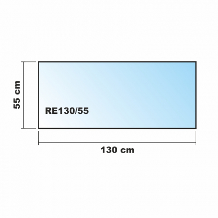 130x55cm Glas weiß - Echtglas Küchenrückwand Spritzschutz Fliesenspiegel Glasplatte Rückwand