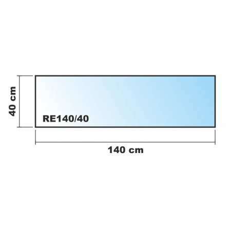 140x40cm Glas weiß - Echtglas Küchenrückwand Spritzschutz Fliesenspiegel Glasplatte Rückwand