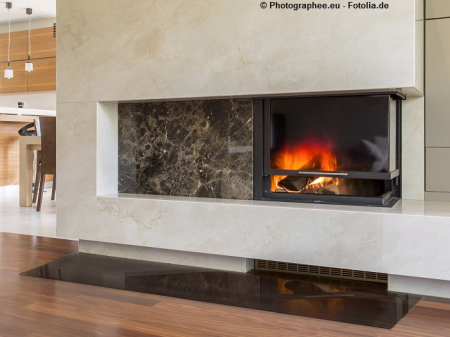 Saisonplatte Rechteck schwarz 100x40cm Glas - Kamin-Vorlegeplatte Funkenschutzplatte Kaminbodenplatte Glasplatte