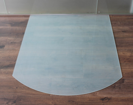 Funkenschutzplatte Kaminbodenplatte Glasplatte f.Ofen Segmentbogen 100x120cm Klarglas - Segmentbogen 100x120cm - ohne Dichtung