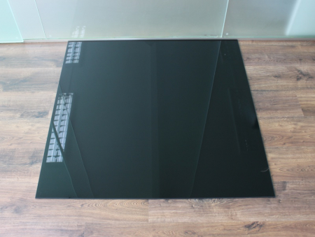 Glasplatte 100x62cm Glasscheibe Tischplatte ESG Glas Kaminplatte Schwarz DIY 
