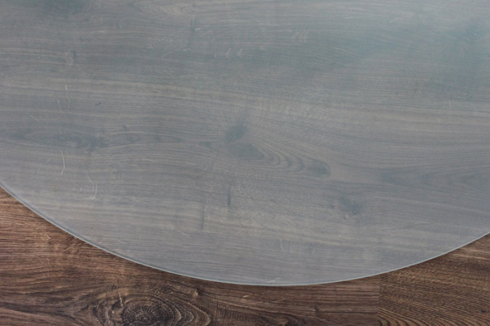 Kreis *Frosty* 100x100cm - Funkenschutzplatte Milchglas Kaminbodenplatte Glasplatte