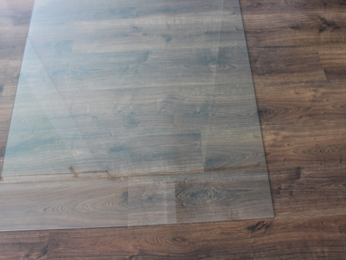 Rechteck 100x120cm - Funkenschutzplatte Kaminbodenplatte Glasplatte
