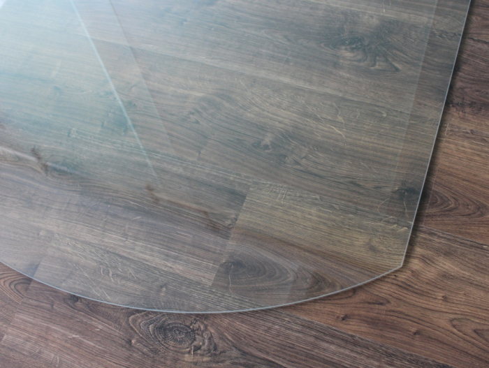 Segmentbogen 100x120cm - Funkenschutzplatte Kaminbodenplatte Glasplatte