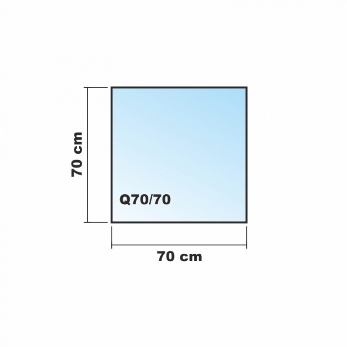 Saisonplatte Quadrat 70x70cm Glas weiß Kamin-Vorlegeplatte Funkenschutzplatte 