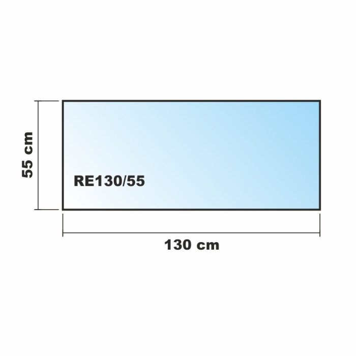 130x55cm Glas weiß - Echtglas Küchenrückwand Spritzschutz Fliesenspiegel Glasplatte Rückwand