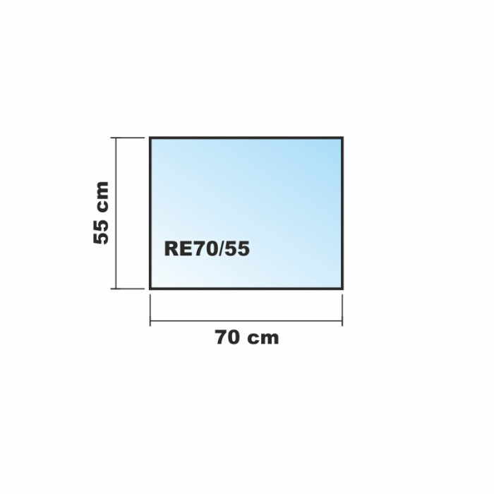 Saisonplatte Rechteck 70x55cm Glas weiß - Kamin-Vorlegeplatte Funkenschutzplatte Kaminbodenplatte Glasplatte