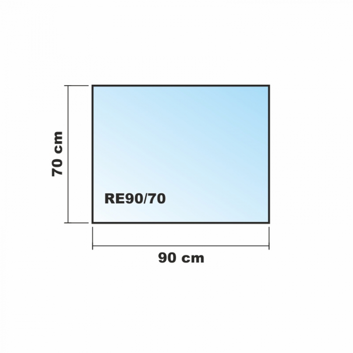 Saisonplatte Rechteck 90x70cm Glas weiß - Kamin-Vorlegeplatte Funkenschutzplatte Kaminbodenplatte Glasplatte