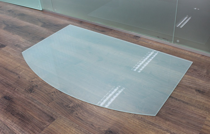 Segmentbogen *Frosty* 100x60cm - Echtglas Küchenrückwand Spritzschutz Fliesenspiegel Glasplatte Rückwand