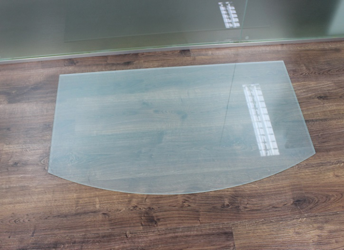 Segmentbogen *Frosty* 100x60cm - Echtglas Küchenrückwand Spritzschutz Fliesenspiegel Glasplatte Rückwand