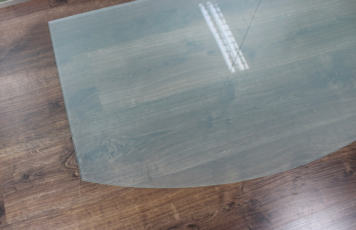 Segmentbogen *Frosty* 100x60cm - Echtglas Küchenrückwand Spritzschutz Fliesenspiegel Glasplatte Rückwand