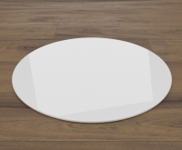 Kreis 100x100cm Glas weiß - Funkenschutzplatte Kaminbodenplatte Glasplatte Ofenunterlage Kaminplatte