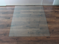 Rechteck 100x120cm - Funkenschutzplatte Kaminbodenplatte Glasplatte