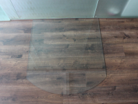 Segmentbogen 120x130cm - Funkenschutzplatte Kaminbodenplatte Glasplatte