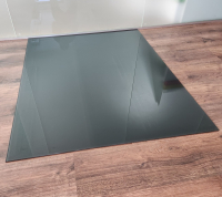 Rechteck 100x120cm Glas anthrazitgrau - Funkenschutzplatte anthrazit grau Kaminbodenplatte Glasplatte Ofenunterlage