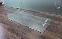 Saisonplatte Rechteck 120x50cm - Kamin-Vorlegeplatte Funkenschutzplatte Kaminbodenplatte Glasplatte
